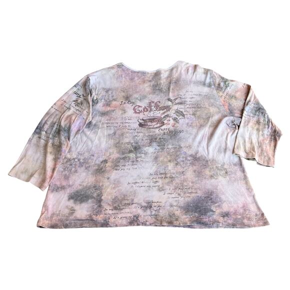 Cactus Coffee Caffe 3/4 Sleeve Tee Sz 3X - Picture 6 of 7